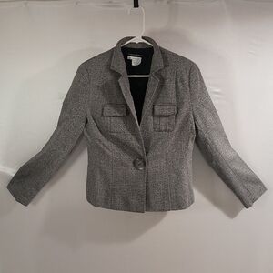 Franco Mirabelli Women's 10 Gray Blazer Jacket